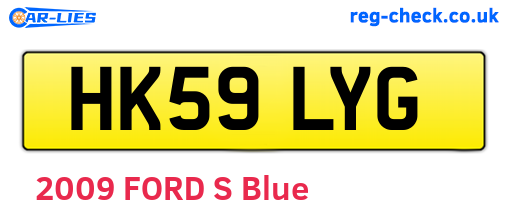 HK59LYG are the vehicle registration plates.