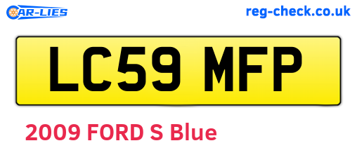 LC59MFP are the vehicle registration plates.