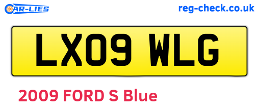LX09WLG are the vehicle registration plates.