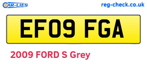 EF09FGA are the vehicle registration plates.