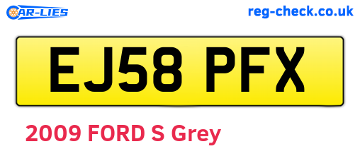 EJ58PFX are the vehicle registration plates.