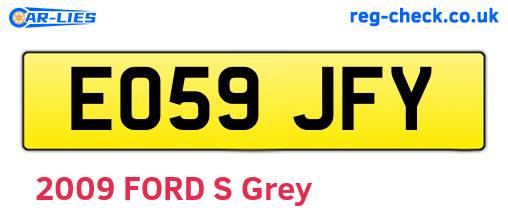 EO59JFY are the vehicle registration plates.
