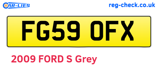 FG59OFX are the vehicle registration plates.