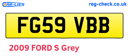 FG59VBB are the vehicle registration plates.