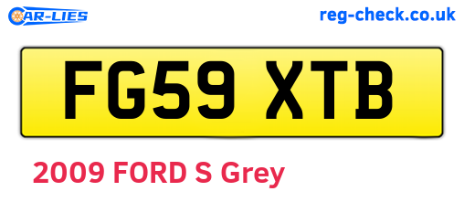 FG59XTB are the vehicle registration plates.