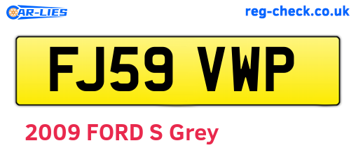 FJ59VWP are the vehicle registration plates.