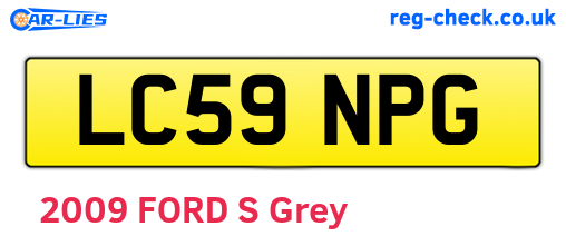 LC59NPG are the vehicle registration plates.