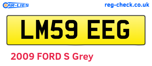 LM59EEG are the vehicle registration plates.