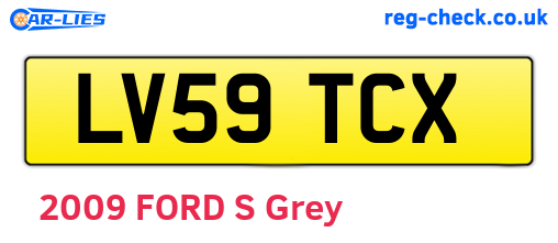 LV59TCX are the vehicle registration plates.