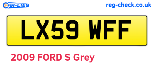 LX59WFF are the vehicle registration plates.