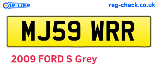 MJ59WRR are the vehicle registration plates.