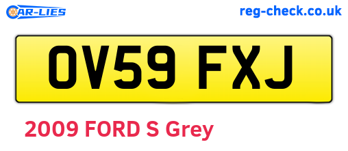 OV59FXJ are the vehicle registration plates.
