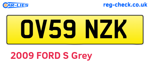 OV59NZK are the vehicle registration plates.