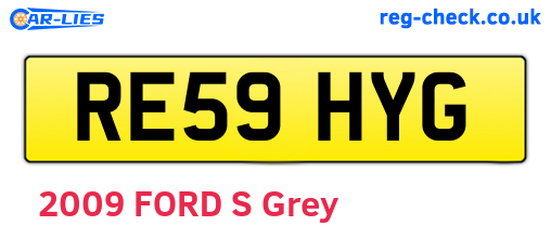RE59HYG are the vehicle registration plates.