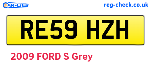 RE59HZH are the vehicle registration plates.