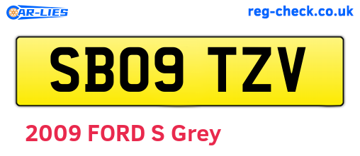 SB09TZV are the vehicle registration plates.