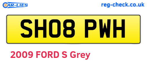 SH08PWH are the vehicle registration plates.