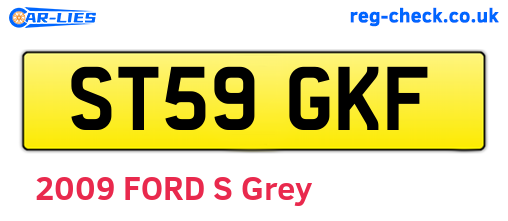 ST59GKF are the vehicle registration plates.