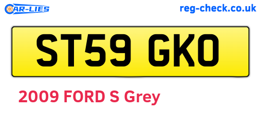 ST59GKO are the vehicle registration plates.