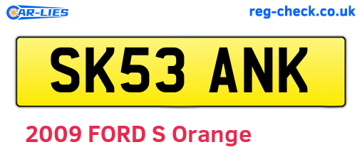 SK53ANK are the vehicle registration plates.