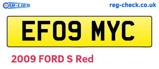 EF09MYC are the vehicle registration plates.