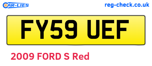 FY59UEF are the vehicle registration plates.