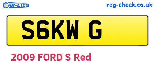 S6KWG are the vehicle registration plates.