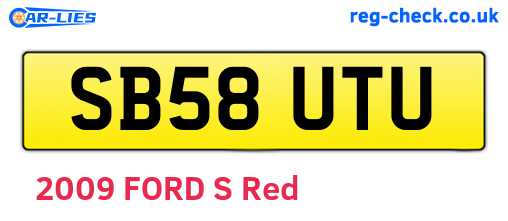 SB58UTU are the vehicle registration plates.