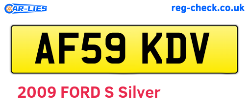 AF59KDV are the vehicle registration plates.