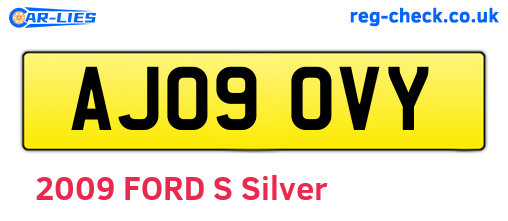 AJ09OVY are the vehicle registration plates.
