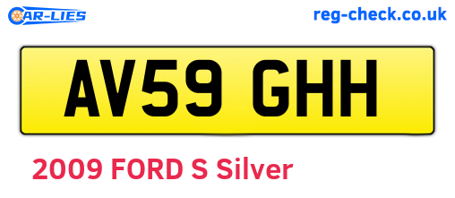 AV59GHH are the vehicle registration plates.