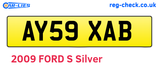 AY59XAB are the vehicle registration plates.