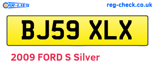 BJ59XLX are the vehicle registration plates.