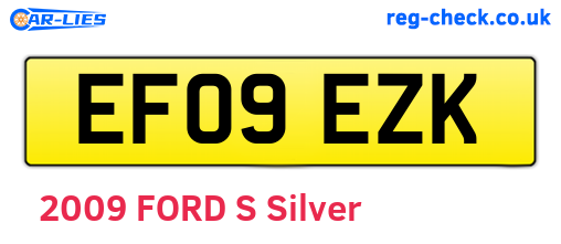 EF09EZK are the vehicle registration plates.