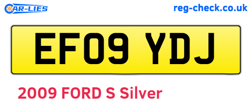 EF09YDJ are the vehicle registration plates.