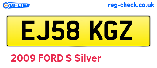 EJ58KGZ are the vehicle registration plates.