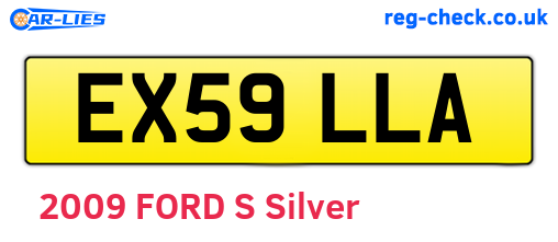 EX59LLA are the vehicle registration plates.