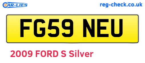 FG59NEU are the vehicle registration plates.