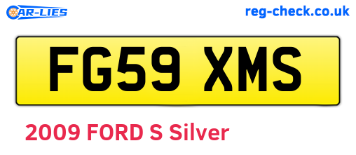 FG59XMS are the vehicle registration plates.