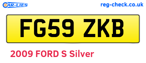 FG59ZKB are the vehicle registration plates.
