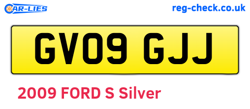 GV09GJJ are the vehicle registration plates.