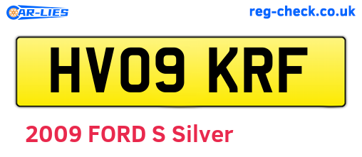 HV09KRF are the vehicle registration plates.