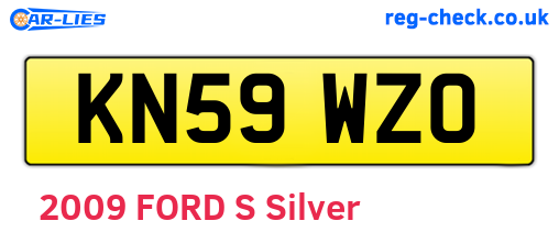 KN59WZO are the vehicle registration plates.