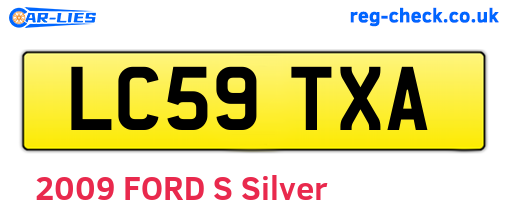 LC59TXA are the vehicle registration plates.
