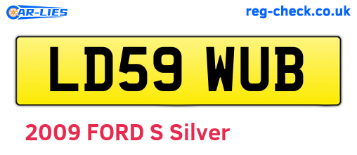 LD59WUB are the vehicle registration plates.