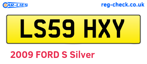 LS59HXY are the vehicle registration plates.