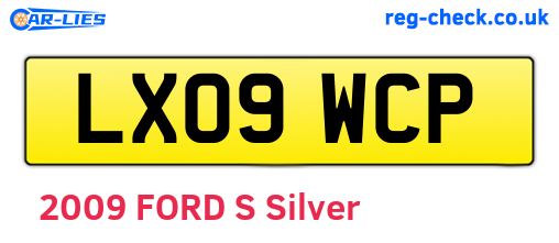 LX09WCP are the vehicle registration plates.