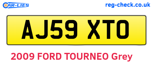 AJ59XTO are the vehicle registration plates.