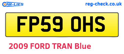 FP59OHS are the vehicle registration plates.