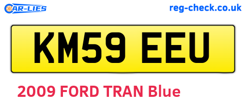 KM59EEU are the vehicle registration plates.